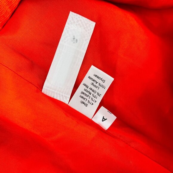 LOFT Womens Striped A-Line Skirt Size S Red & Purple Cotton Blend - Picture 2 of 6